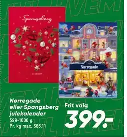 Bilka Nørregade eller Spangsberg julekalender, DKK 399 tilbud