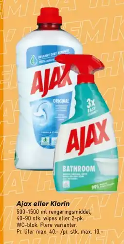 Bilka Ajax eller Klorin, DKK 20 tilbud