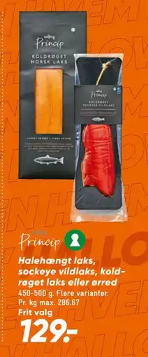 Bilka Halehængt laks, sockeye vildlaks, koldrøget laks eller ørred, DKK 129 tilbud