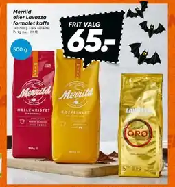 Bilka Merrild eller Lavazza formalet kaffe, DKK 65 tilbud