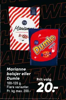 Bilka Marianne bolsjer eller Dumle, DKK 20 tilbud