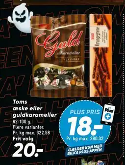 Bilka Toms æske eller guldkarameller, DKK 20, App-pris tilbud