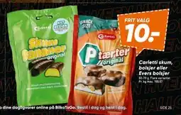 Bilka Carletti skum, bolsjer eller Evers bolsjer, DKK 10 tilbud