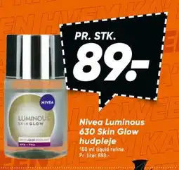 Bilka Nivea Luminous 630 Skin Glow hudpleje, DKK 89 tilbud