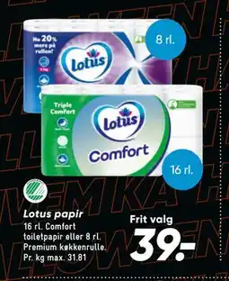 Bilka Lotus papir, DKK 39 tilbud