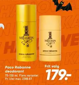 Bilka Paco Rabanne deodorant, DKK 179 tilbud