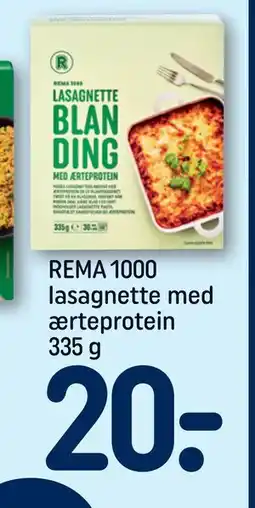 REMA 1000 REMA 1000 lasagnette med ærteprotein 335 g, DKK 20 tilbud