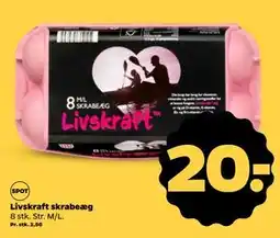 Netto Livskraft skrabeæg, DKK 20 tilbud