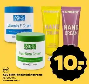 Netto XBC eller Fondànt håndcreme, DKK 10 tilbud
