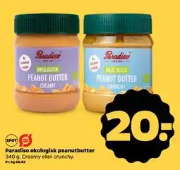Netto Paradiso økologisk peanutbutter, DKK 20 tilbud