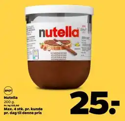 Netto Nutella, DKK 25 tilbud
