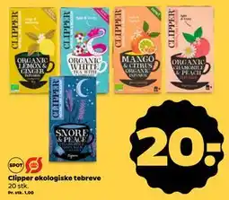 Netto Clipper økologiske tebreve, DKK 20 tilbud