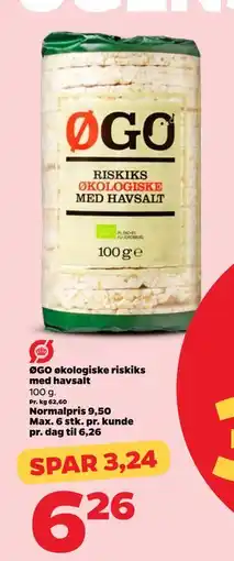 Netto ØGO økologiske riskiks med havsalt, DKK 6.26 tilbud