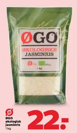 Netto ØGO økologisk jasminris, DKK 22 tilbud