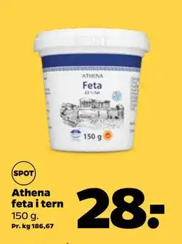 Netto Athena feta i tern, DKK 28 tilbud