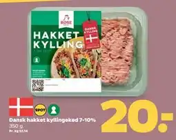 Netto Dansk hakket kyllingekød 7-10%, DKK 20 tilbud