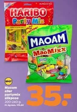 Netto Maoam eller partymix slikpose, DKK 35 tilbud