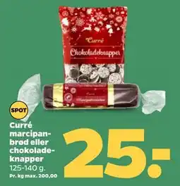 Netto Curré marcipanbrød eller chokoladeknapper, DKK 25 tilbud