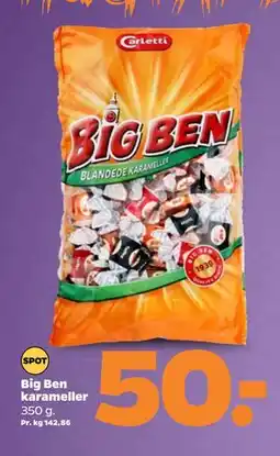 Netto Big Ben karameller, DKK 50 tilbud