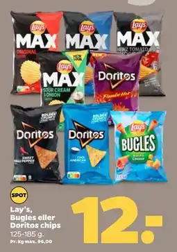 Netto Lay's, Bugles eller Doritos chips, DKK 12 tilbud
