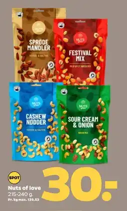 Netto Nuts of love, DKK 30 tilbud