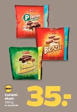 Netto Carletti skum, DKK 35 tilbud