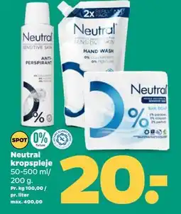 Netto Neutral kropspleje, DKK 20 tilbud