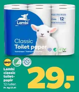 Netto Lambi classic toiletpapir, DKK 29 tilbud