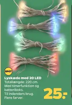 Netto Lyskæde med 20 LED, DKK 25 tilbud