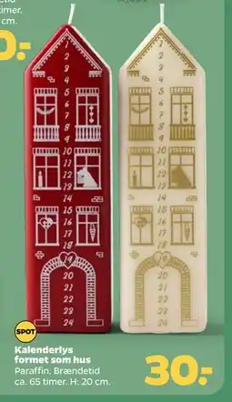 Netto Kalenderlys formet som hus, DKK 30 tilbud