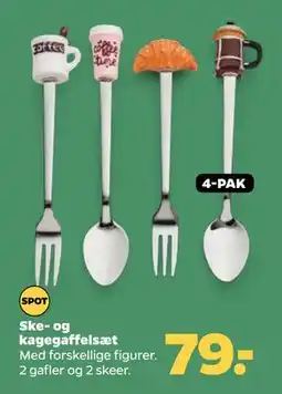 Netto Ske- og kagegaffelsæt, DKK 79 tilbud