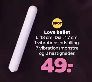 Netto Love bullet, DKK 49 tilbud