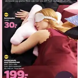 Netto Ansigtspude med silkebetræk, DKK 199 tilbud