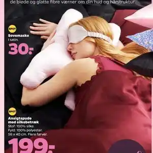 Netto Ansigtspude med silkebetræk, DKK 199 tilbud