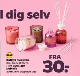 Netto Duftlys med sten, DKK 30 tilbud