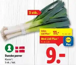 Lidl Danske porrer, DKK 11, App-pris tilbud