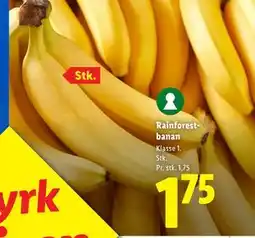 Lidl Rainforestbanan, DKK 1.75 tilbud