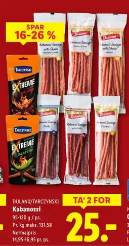 Lidl Kabanossi, DKK 25 tilbud