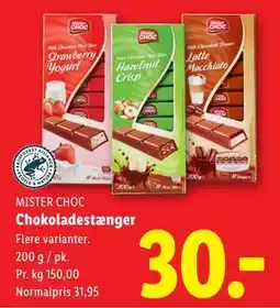 Lidl Chokoladestænger, DKK 30 tilbud