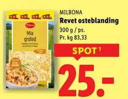 Lidl Revet osteblanding, DKK 25 tilbud