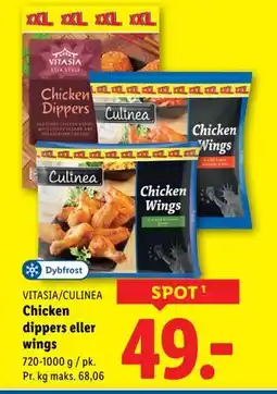 Lidl Chicken dippers eller wings, DKK 49 tilbud