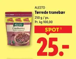 Lidl Tørrede tranebær, DKK 25 tilbud