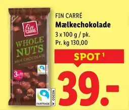 Lidl Mælkechokolade, DKK 39 tilbud