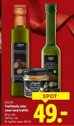 Lidl Trøffelolie eller smør med trøffel, DKK 49 tilbud