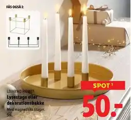 Lidl Lysestage eller dekorationsbakke, DKK 50 tilbud