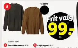 Lidl Grovstrikket sweater, DKK 99 tilbud