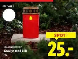 Lidl Gravlys med LED, DKK 25 tilbud