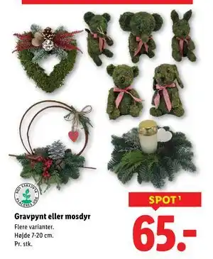 Lidl Gravpynt eller mosdyr, DKK 65 tilbud