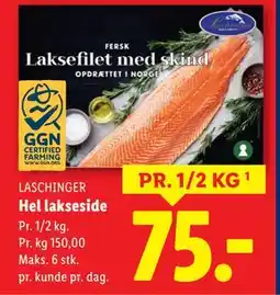 Lidl Hel lakseside, DKK 75 tilbud