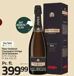 Fleggaard Piper Heidsieck Champagne Vintage 2018 Gaveæske tilbud
